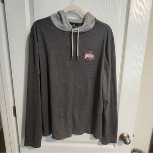 Ohio State Buckeyes Colosseum Thermal Waffle Knit Hoodie Long Sleeve Shirt Large